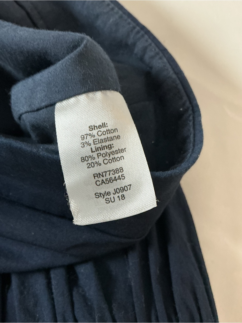 J. Crew Navy Ruffle Hem Mini Skirt - Picture 3 of 7